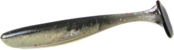 5` Slim Football Tail - Black Pearl Silver Red Flake